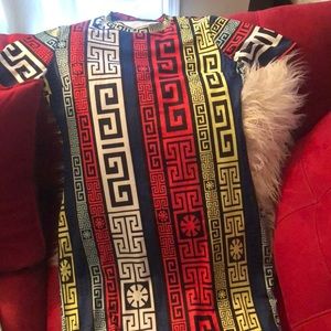 Midi print dress sz xl for curvy figure